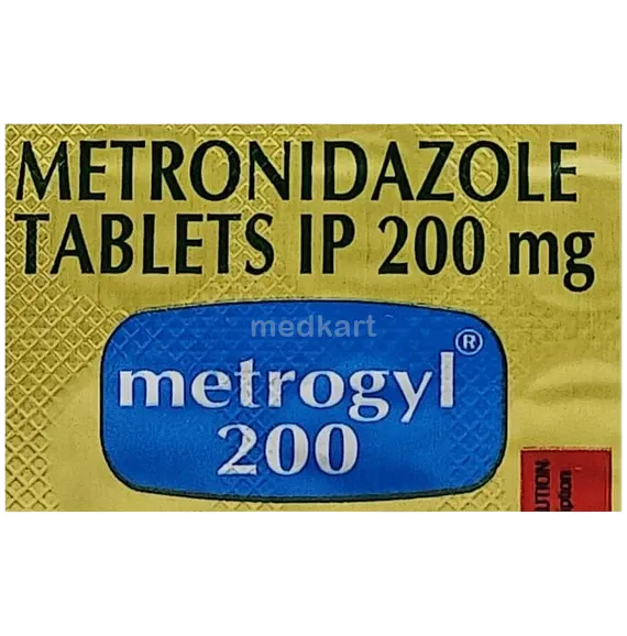 metrogyl 200mg tablet 20's